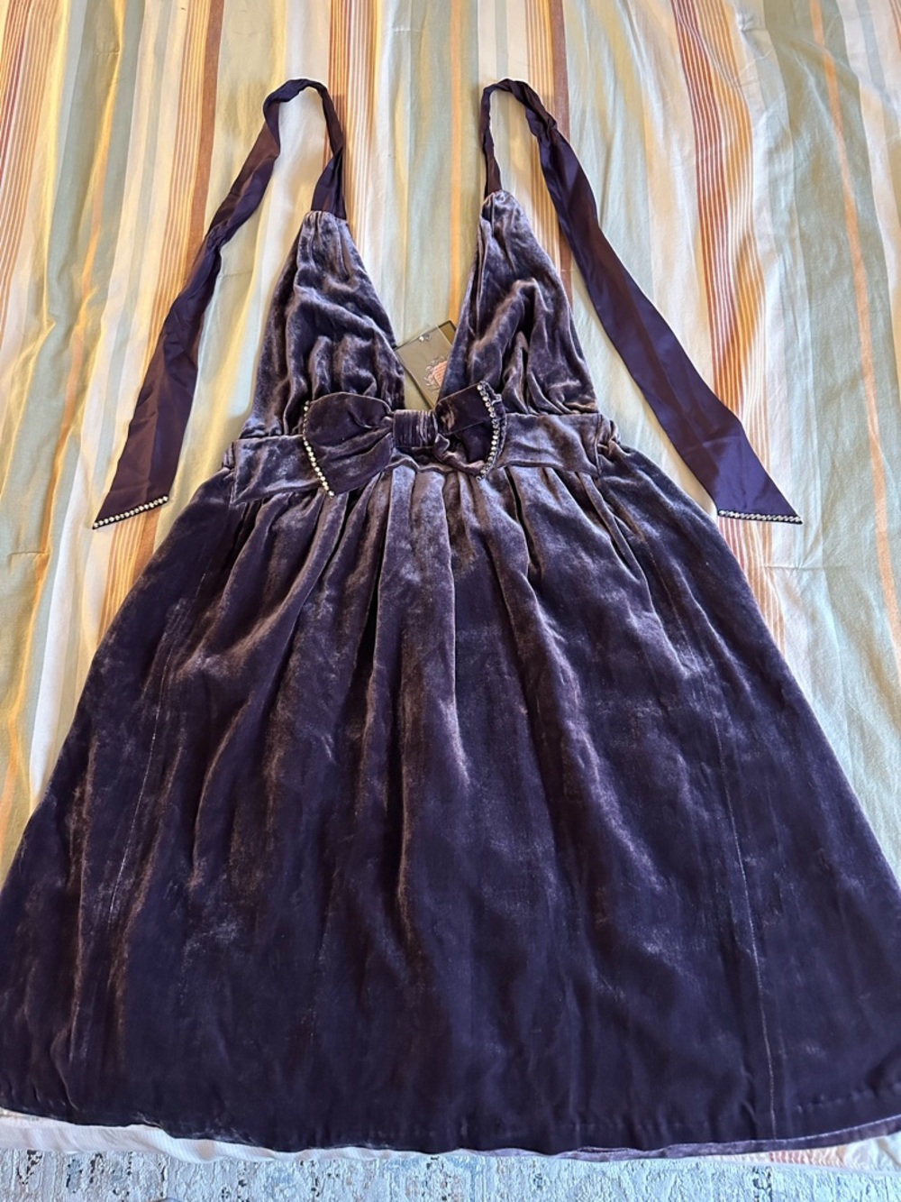 Juicy Couture x Erin Fetherston Halter Velour Dress